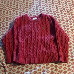 Toddler Gap Cable Knit Cashsoft Crewneck Sweater in modern red - 3T